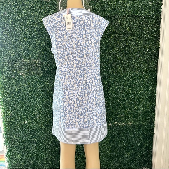 Vineyard Vines Border Otomi Sometset Tunic Floral Stripe Tassel Dress Size M - Picture 9 of 13